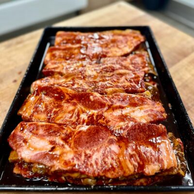 Spicy Bachans Marinated Flanken Style Short Rib